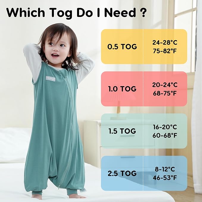 Aomloge PuppyCozy: Toddler Sleep Sack 9-48 Months, 1.0 Tog Sleep Sack with Legs, Baby Wearable Blanket