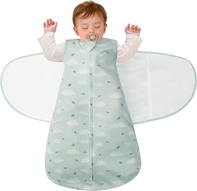 LILBESTIE Baby Swaddle Sleep Sack, 1.0 Tog New-Parent-Friendly Swaddle for Newborns & infant 6-12 Months Baby Wearable Blanket Reduce Startle Reflex, Newborn Boys Girls Registry Essentials