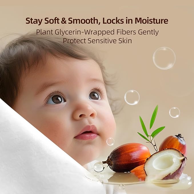 Winner 100% Cotton Dry Wipes, USDA Certified Baby Wipes, Soft & Gentle, Hypoallergenic & Unscented for Baby Sensitive Skin, Use Wet/Dry for Diaper Changes, Meals & Cleanup, Pack of 1, 100 pcs