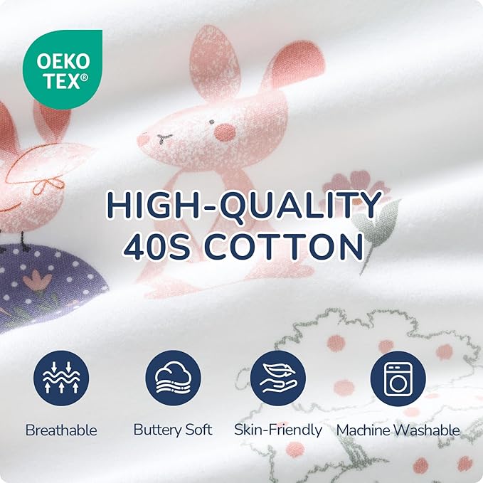 usbettas 1.0 Tog 2.5 Tog Baby Sleep Sack, 100% Cotton Baby Sleeping Bag 3-24M, 2-Way Zipper Baby Wearable Blanket
