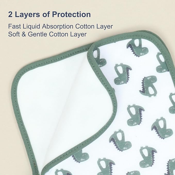 Hakochia Burp Cloths for Baby Boy & Girl Organic Cotton Large Unisex Burp Clothes Extra Absorbent Soft Neutral Burping Rags Spit Up Cloth Sets for Newborns 8 Pack