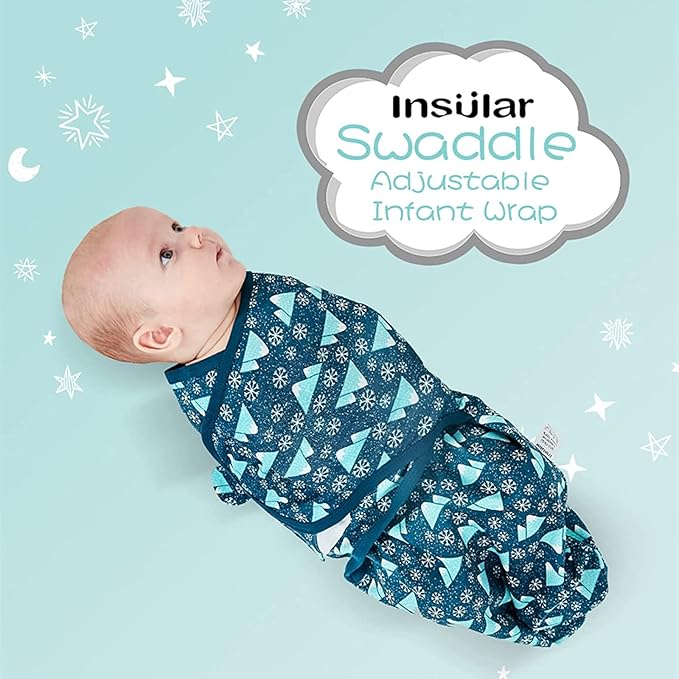 insular Baby Swaddle Wrap, Swaddle Blanket for Newborn and Infant, Adjustable Swaddling Set for Boy and Girl, Soft Cotton Baby Sleep Sack 3 Pack, Bear, Medium(3-6 Month)
