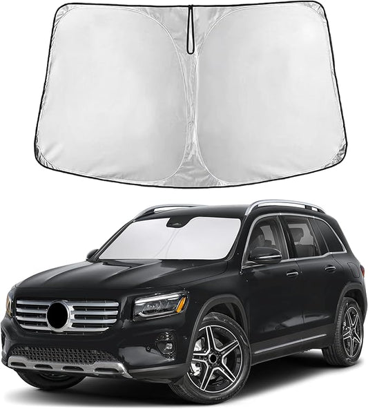 EcoNour Custom Windshield Sun Shade for Mercedes-Benz GLB 2020–2026 | Compact Luxury SUV Front Window Heat & UV Shield | Foldable Multi-Layer Sun Cover