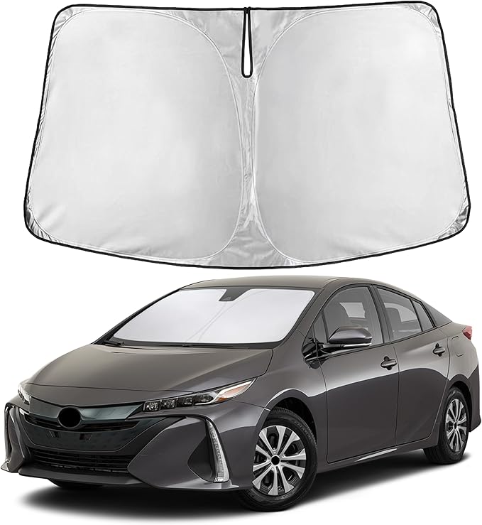 Econour Windshield Sunshade for Toyota Prius Hatchback 2016-2020 2021 2022, Sun Visor for Front Windshield & Window Sun Shade Cover, UV Heat Blocker & Protector, Car Accessories