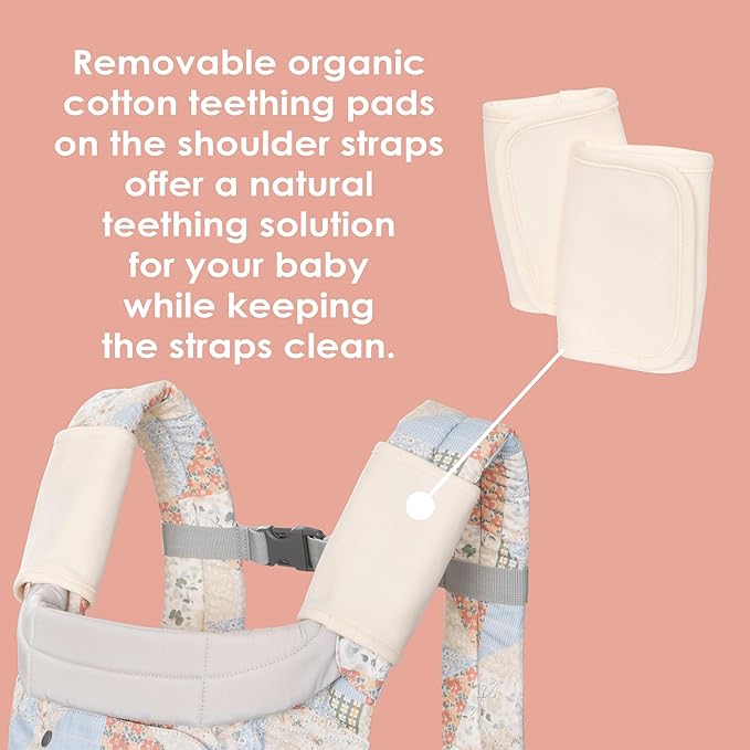 Baby Trend Caleo Charm Deluxe 3‑in‑1 Newborn Carrier, Eden – 100% Cotton, Machine Washable, Lumbar Support & Weather Protection