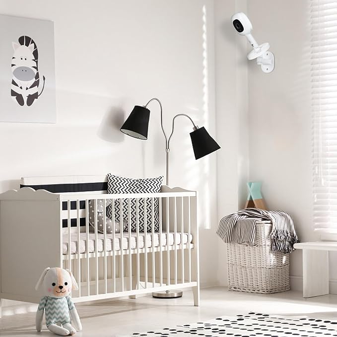 wochel Adjustable Baby Monitor Mount Compatible with Nanit Pro Smart Baby Monitor & Flex Stand Nanit Baby Monitor, Baby Camera Wall Mount with Perfect View Angle and Easy to Install
