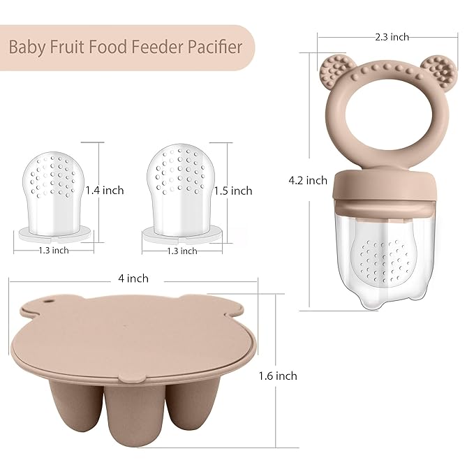 BIGSPINACH Frozen Breastmilk Teether & Baby Food Feeder Tray - Teething and Feeding