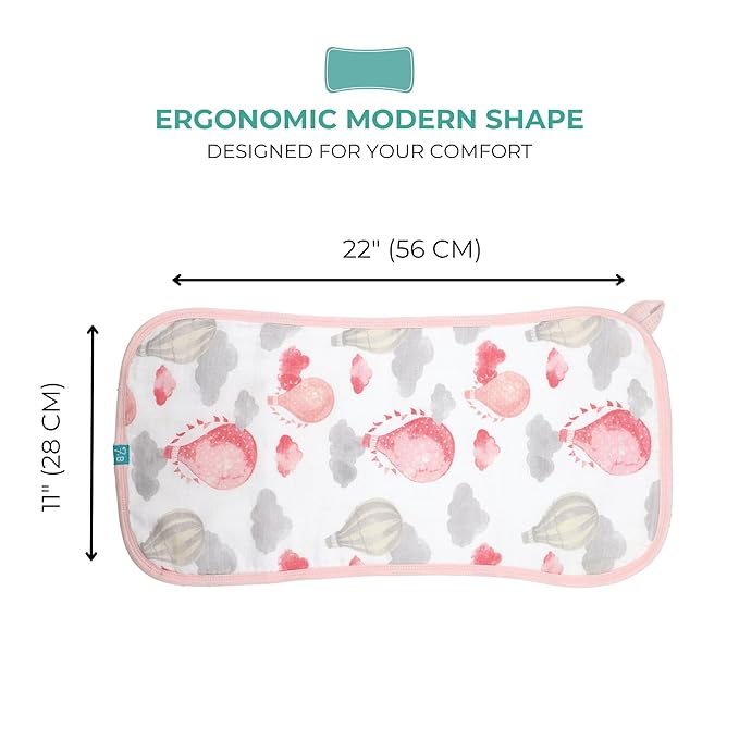 Featherhead™ 5-Pack Muslin Burp Cloths for Baby Girl Large 22" X 11" - Ultra Soft & Extra Absorbent Cotton Terry Backing (Garden Floral)