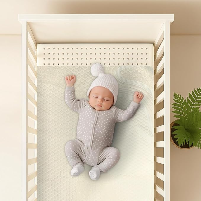 ORGANIC TEXTILES Organic Baby Mattress Topper with Organic Cotton Cover - GOLS/GOTS Certified - Breathable - 2" Standard (52"x28")