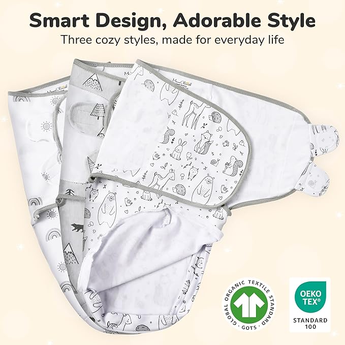 Mama Cheetah Baby Swaddle Blanket with Zipper, Newborn Swaddle Sack, Baby Swaddles Sleep Sack 3-6 Months, Baby Swaddle Wrap for Baby Boy & Baby Girl, 3-Pack