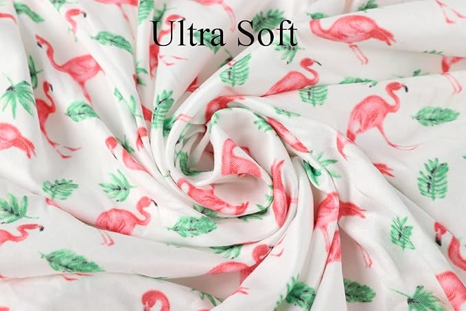 Tontukatu Changing Pad Cover Set 3 Pack Jersey Knit Ultra Soft for Baby Boys Girls Flamingo Elephant & Lion