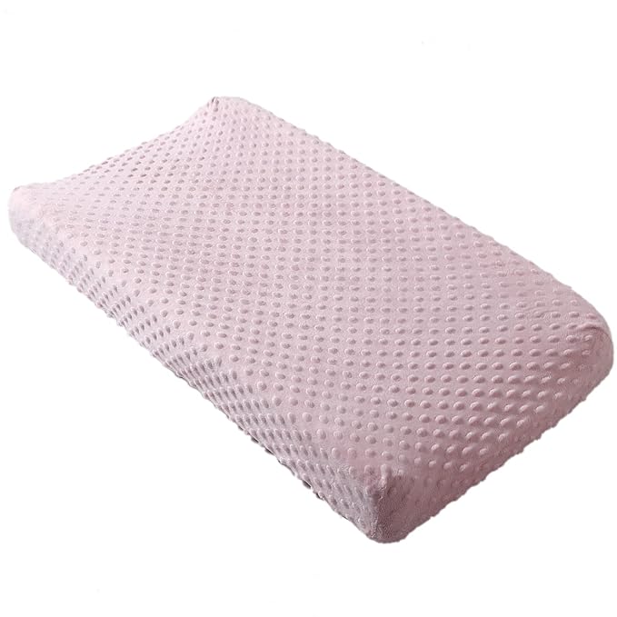 DONOMILO Changing Pad Cover Super Soft Dots Skin-Friendly Breathable Wipeable Changing Table Sheets for Baby Boy and Baby Girl (Blushing Bride)