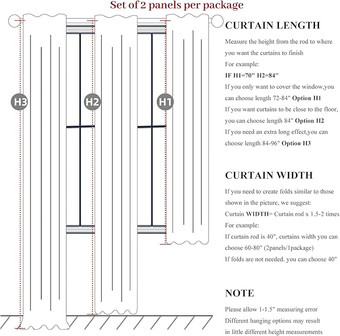 Natural Linen Black Out 54 Inches Long Boho Small Curtains 2 Panels Set, Farmhouse Short Curtain for Bedroom/Bathroom/Kitchen Thermal Insulated Flax Linen Pinch Pleated Bay Window Drapes (40"Wx54"L)