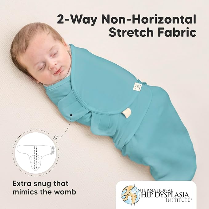 3-Pack Organic Baby Swaddle Sleep Sacks - Swaddles for Newborns, Infant 0-3 Months, Baby Girls, Boys, Soft & Snug Newborn Sleep Sack, Nursery Swaddling Blankets (Valiant)