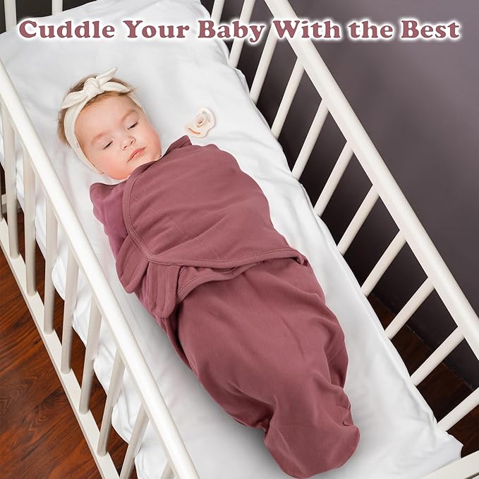 Bublo Baby Organic Preemie Swaddle 4-7 lbs - 3-Pack Premature Babies Swaddle Sleep Sack - Premature Infant Sleeping Sack - Easy Adjustable Baby Swaddle Blanket Wrap