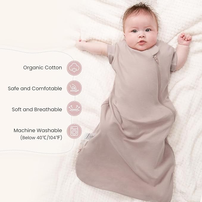 kaiya baby Unisex Sleeping Bag for Babies and Toddlers 0.5 Tog Sleep Sack 0-6 Months, Newborn Sleep Sack, Wearable Blanket Baby, One Piece Sleeveless, Gifts for Baby