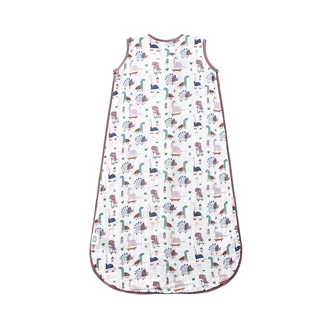TADO MUSLIN Baby Sleep Sack 2-4 T Baby Wearable Blanket 100% Organic Cotton 0.5 TOG Toddler Sleep Sacks 2- Way Zipper Soft 4 Layers Muslin 2T 3T 4T Dinosaur