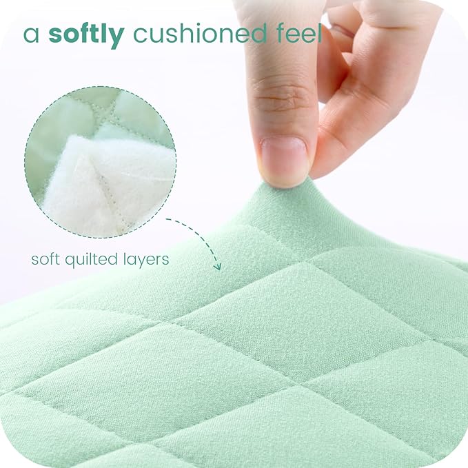 TotChill Light Quilted Changing Pad Cover 2 Pack, Soft Fitted Changing Table Covers for Baby Boys and Girls, Safari Animal