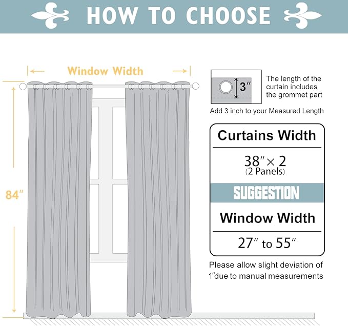 ChrisDowa 100% Blackout Curtains 84 inch Long for Bedroom with Black Liner, 2 Thick Layers Total Blackout Thermal Insulated Grommet Window Curtains 2 Panels Set (Burgundy, 38 x 84 Inch)