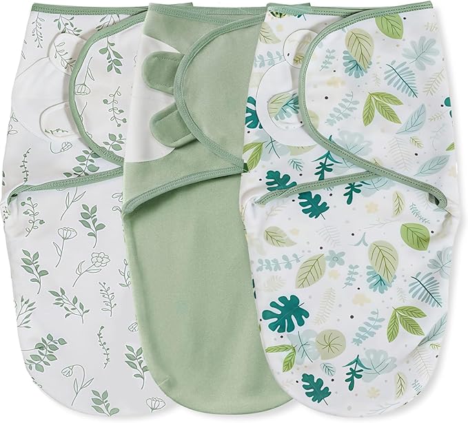 3-Pack Organic Baby Swaddle Sleep Sacks,Nursery Swaddling Blankets,Swaddles for Newborns Infant 0-3 Months