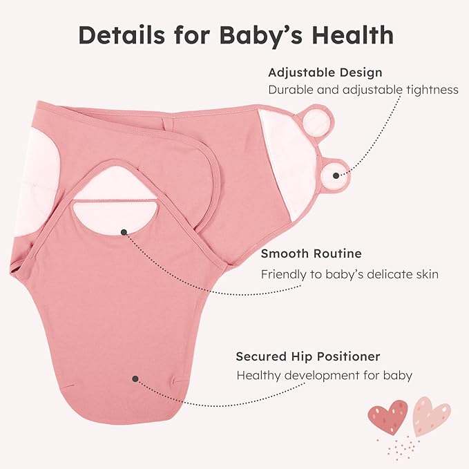Yoofoss Baby Swaddles for Newborns 100% Organic Cotton, Adjustable Swaddle Sleep Sack 0-3 Months Newborn Swaddle Sack, Breathable Soft(Small)