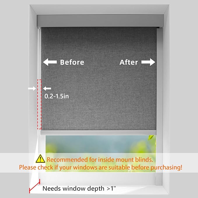 ZSTARR U Channel Aluminium Alloy Light Blocking Strips for Roller Blinds Light Gap Blockers Window Shades Side Rail Tracks Bedroom Sleep Nursery (White,58",2Pcs)