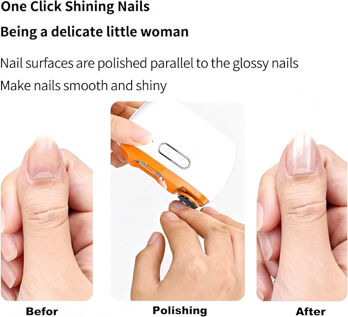 Upgraded 3-in-1 Electric Nail Clipper & Polisher - Automatic Nail Trimmer with LED Light, 2 Speeds, Type-C Charging & Storage Box, Safe for Baby, Seniors & Adults