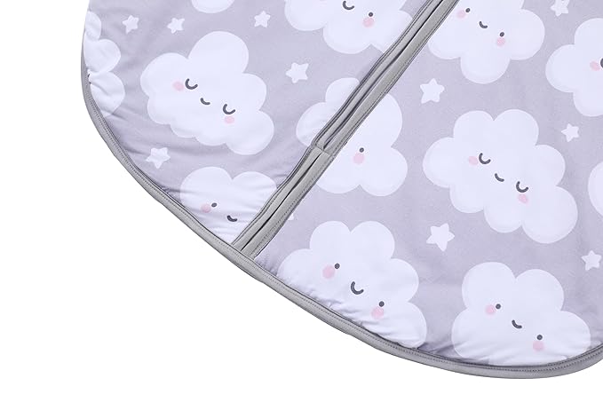 TADO MUSLIN Baby Sleep Sack 2-4 T 95% Rayon from Bamboo 5% Spandex Boys & Girls Wearable Blanket 1.0 TOG Toddler Sleeping Sack 2- Way Zipper X-Large Cloud