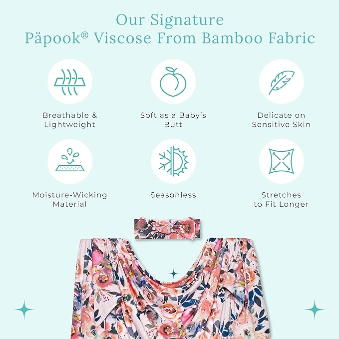 Posh Peanut Swaddle Blanket & Headband Set – Viscose from Bamboo Stretchy Baby Swaddle for Newborn Girls, Receiving Blanket or Nursing Cover