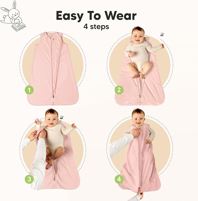 2-Pack Baby Sleep Sacks,Zipper Wearable Blanket - 0.5TOG Organic Cotton,Lightweight,Soft Cozy Toddler Sleeping Sack 12-24 months,Easy to Wear Large Newborn Transition Swaddles Sleepsacks (Butterflies)