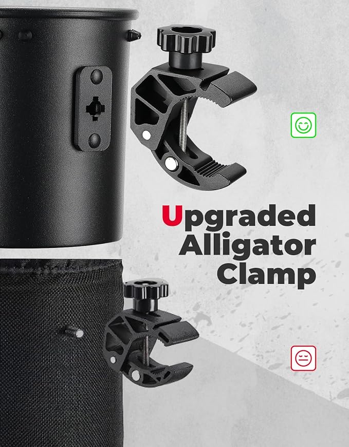 ‎KEMIMOTO Motorcycle Cup Holder, Upgraded ATV Drink Holder with 0.6"-1.5" Metal Clamp, 32OZ Bike Water Bottle Holder for UTV, Scooter, Boat, Stroller, Wheelchair, Golf, Tractor