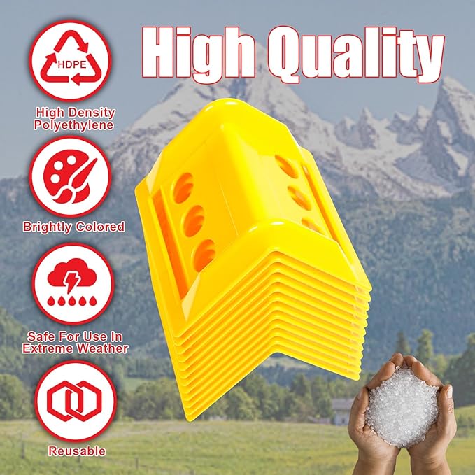 24 Pack Flatbed Edge Protectors Compatible with 4 Inch Ratchet & Winch Straps for for Flatbed Cargo Load Truck Shipping (YELLOW)