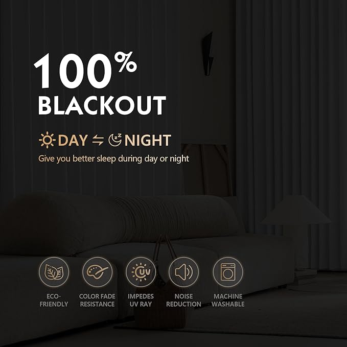FMFUNCTEX 100% White Blackout Curtains for Bedroom, White Weave Textured Curtains 90 Inches Long Thermal Insulated Curtain for Living Room, Black Out Drapery Grommet Room Darkening 2 Panels