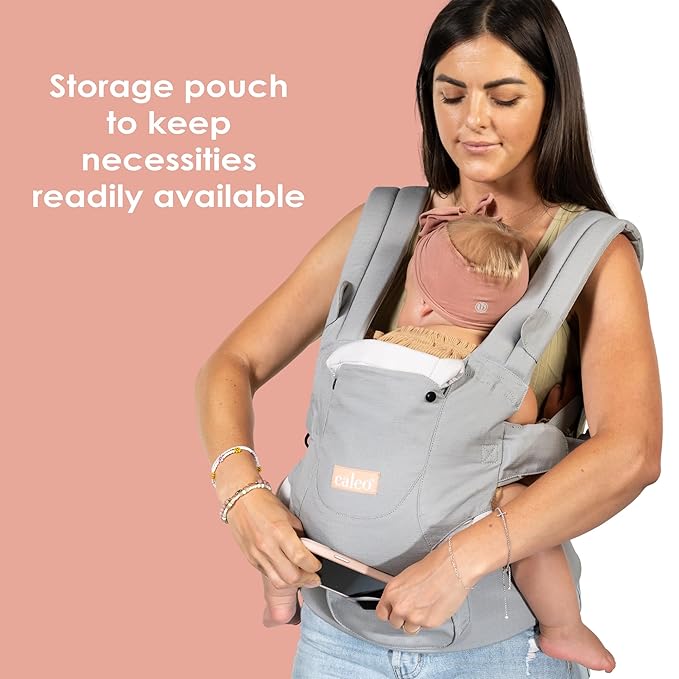 Baby Trend Caleo Charm Deluxe 3‑in‑1 Newborn Carrier, Calypso – 100% Cotton, Machine Washable, Lumbar Support & Weather Protection