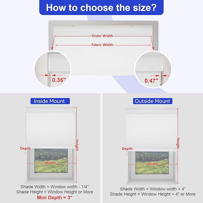 Allesin 100% Blackout Cordless Roller Shades for Windows, Free-Stop Shades, Thermal Insulated, UV Protection, Waterproof Fabric, Easy to Install for Home, Office, Bathroom (White 39 x 72)