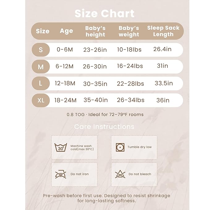 Konssy Muslin Baby Sleep Sack 0-6 Months 0.8 TOG, 2 Pack 100% Cotton Wearable Blanket for Babies, 2-Way Zipper Breathable Sleeping Sack Infant Toddler Essentials for Girls and Boys (Blossom, Pink)