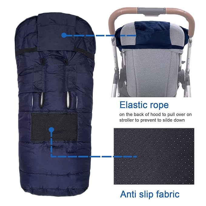 Yobee Universal Stroller Footmuff Premium Pushchair Bunting Bag Winter Buggy Cover Padded Warm Sleeping Sack Tour Stroller Accessories