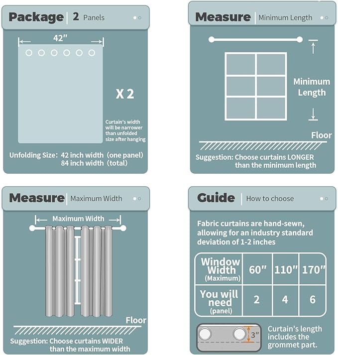 BGment Beige Blackout Curtains 63 Inch Long for Bedroom, Thermal Insulated Bedroom Curtains Soundproof Room Darkening Sun Blocking Drapes 2 Panels, Each Grommet Curtains 42 Inch Wide