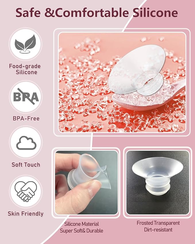 IVARONAL Flange Insert 2PCS 17mm Compatible with Momcozy M9/M6/M5/S12 Pro/V1 Pro/V2 pro, Spectra/Medela/Elvie/NCVI/TSRETE/eufy/Lansinoh/Paruu/MomMed Breast Pump 24mm Shields/Flanges (2pcs-17mm)
