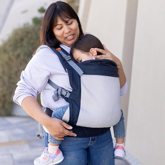 Beco Toddler Carrier (20-60 lbs) with Extra Wide Seat, 100% Cotton - Front-Carry & Backpack Style - Lightweight & Ergonomic Sling Carrier for Children from 18months - Navy