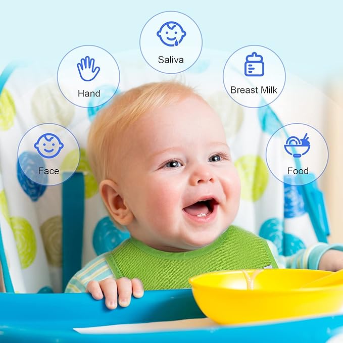 Nvatorfox 12 Pack Terry Drool Cotton Bibs, Unisex Baby Bibs with Fiber Filling Waterproof for Feeding, Teething, Drooling