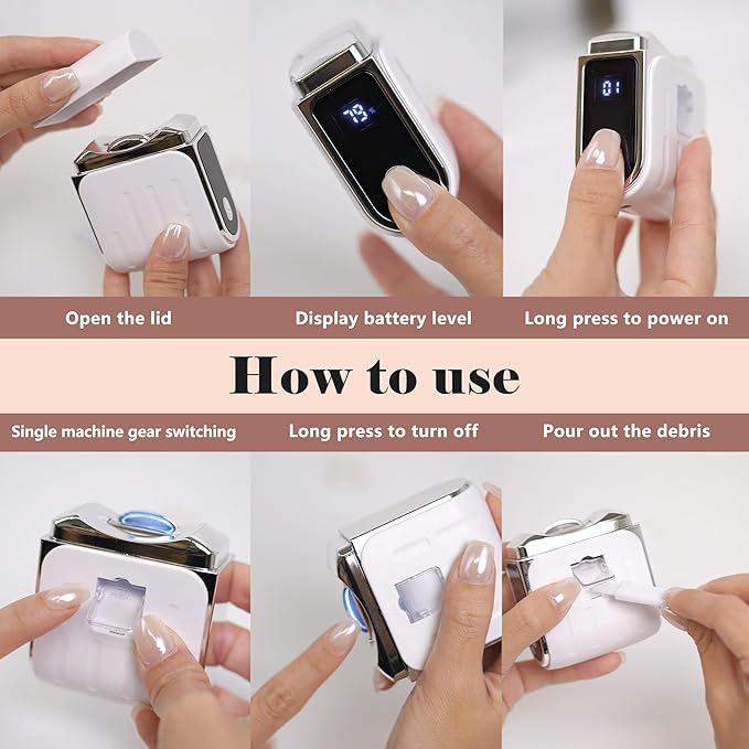 2026 Upgraded Electric Nail Clipper, Automatic Nail Trimmer with Digital Display, 3 Speeds, LED Light & German Alloy Blade, USB Rechargeable with Clip Storage, Safe for Adults, Seniors & Baby