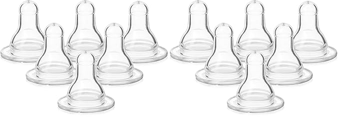 Evenflo Feeding Classic BPA-Free Silicone Medium Flow Nipples - 3 Months+, Clear (Pack of 2)