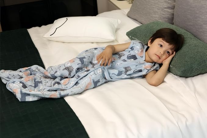 TADO MUSLIN Baby Sleep Sack 2-4 T Baby Wearable Blanket 100% Organic Cotton 0.5 TOG Toddler Sleep Sacks 2- Way Zipper Soft 4 Layers Muslin 2T 3T 4T Kitten Cat