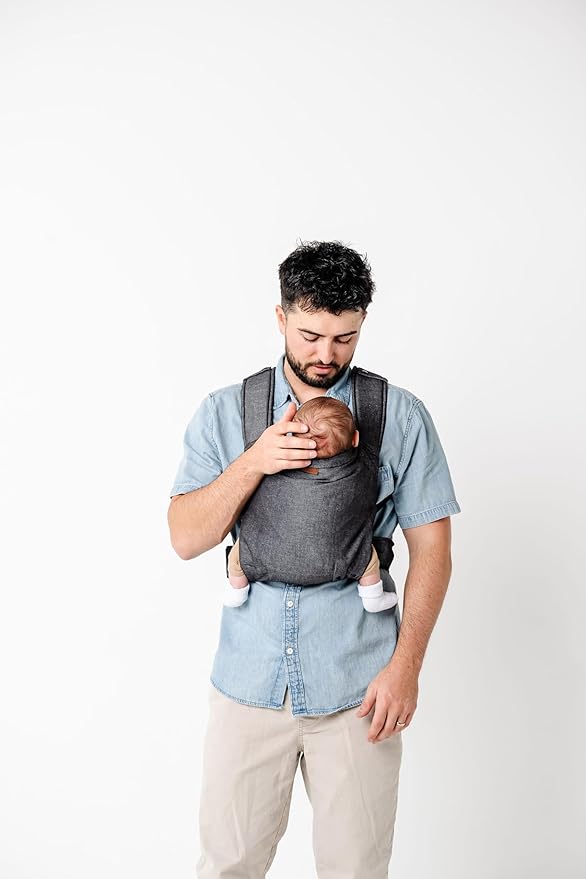 Happy! Original Baby Carrier – Lightweight Ergonomic Soft Structured Carrier for Newborns to Toddlers (7–45 lbs), Adjustable Fit, Breathable Linen, Front & Back Carry