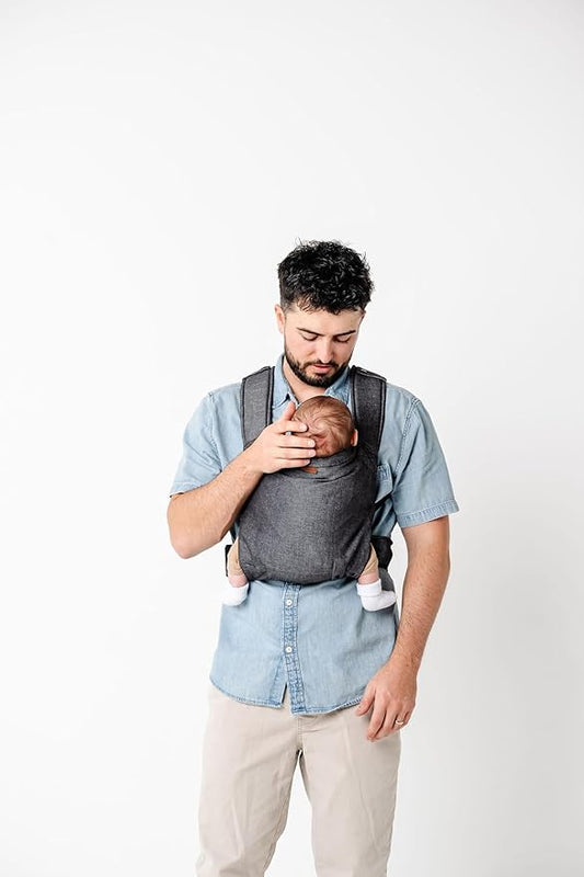 Happy! Original Baby Carrier – Lightweight Ergonomic Soft Structured Carrier for Newborns to Toddlers (7–45 lbs), Adjustable Fit, Breathable Linen, Front & Back Carry