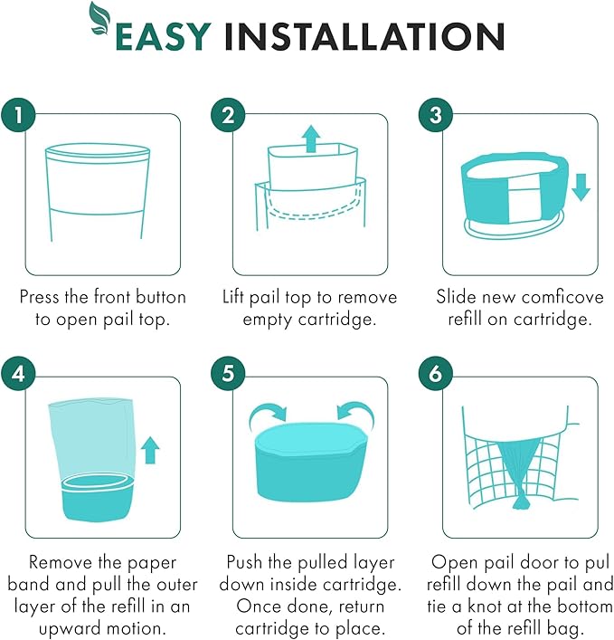 8 Pack Adult Diaper Liner Refills, Compatible with Janibell Akord 330 Model, Adult Diaper System to Eliminate Waste, Odor Resistant by Comficove (8pk)