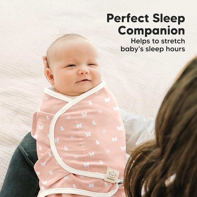 Baby Swaddle Sleep Sacks with Zipper - 3-Pack Swaddles for Newborns 3-6 Months, Infant, Baby Girls, Boys, Soft & Durable Newborn Sleep Sack, Easy Diaper Change Swaddling Blanket (Butterflies, L)