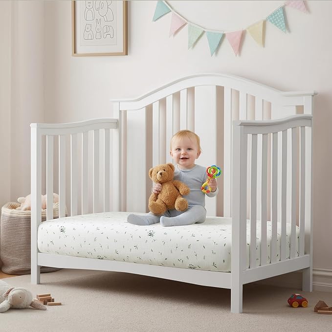 SiinvdaBZX 2 Pcs Muslin Crib Sheets Neutral, Ultra Soft Cotton Breathable Fitted Baby Crib Mattress Sheets for 52"x28" Standard Toddler Mattress (2Pcs Panda)