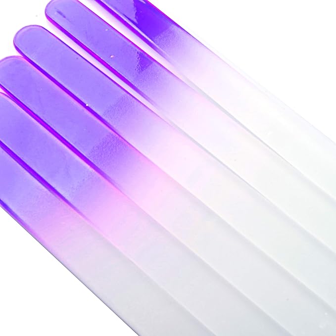 SIUSIO 30 Pack Professional Czech Crystal Glass Nail Files Buffer Manicure Tools Kit Set Gradient Rainbow Color for Nail polishing - The Best Emory Boards for Fingernail & Toenail Care (SIX Color)